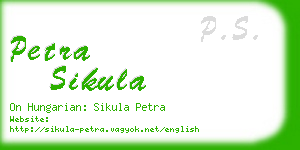 petra sikula business card